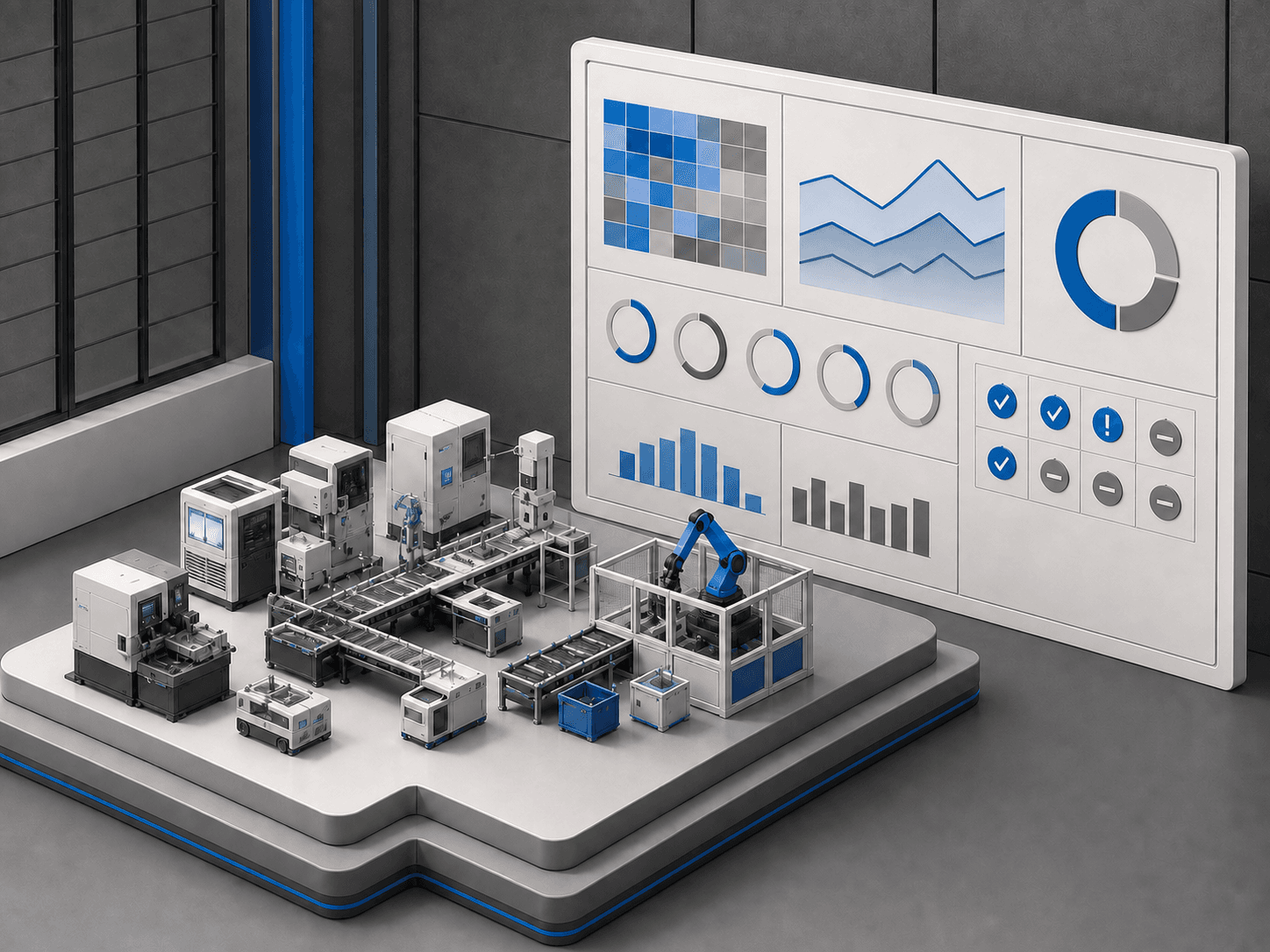 Isometric factory analytics center